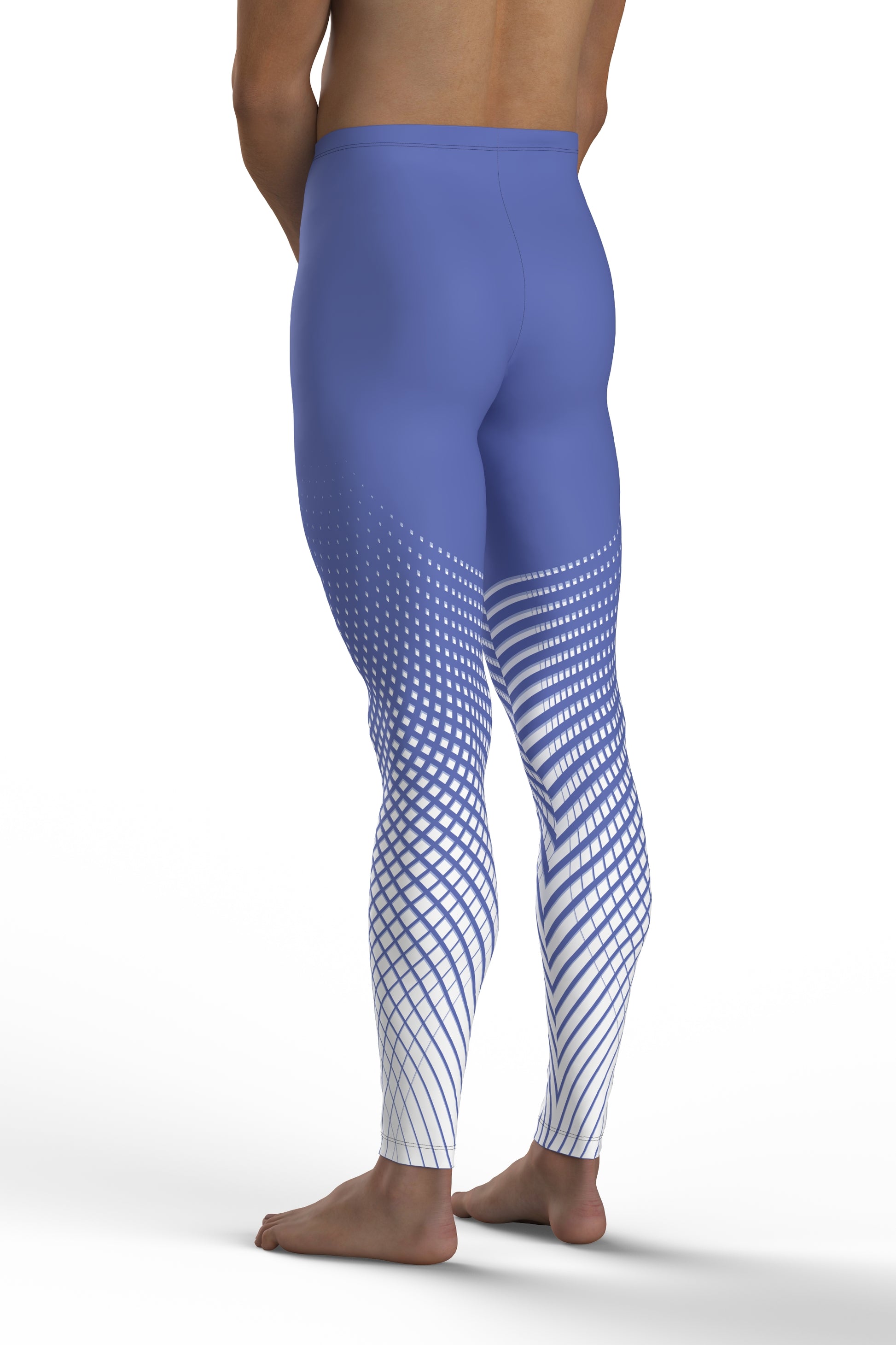 Keto Dancewear gradient ballet  tights in light blue, three quarter view