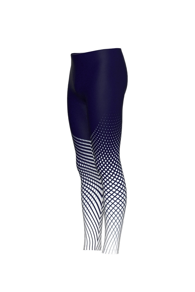 1/4 View - Men's, Cadence dance tights, Navy