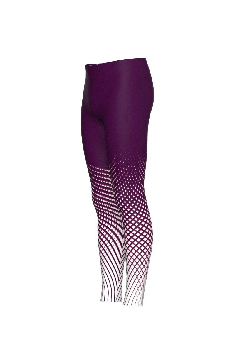 1/4 View - Men's, Cadence dance tights, Plum