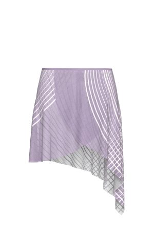 Front View - Unity - asymmetrical wrap skirt, Lilac